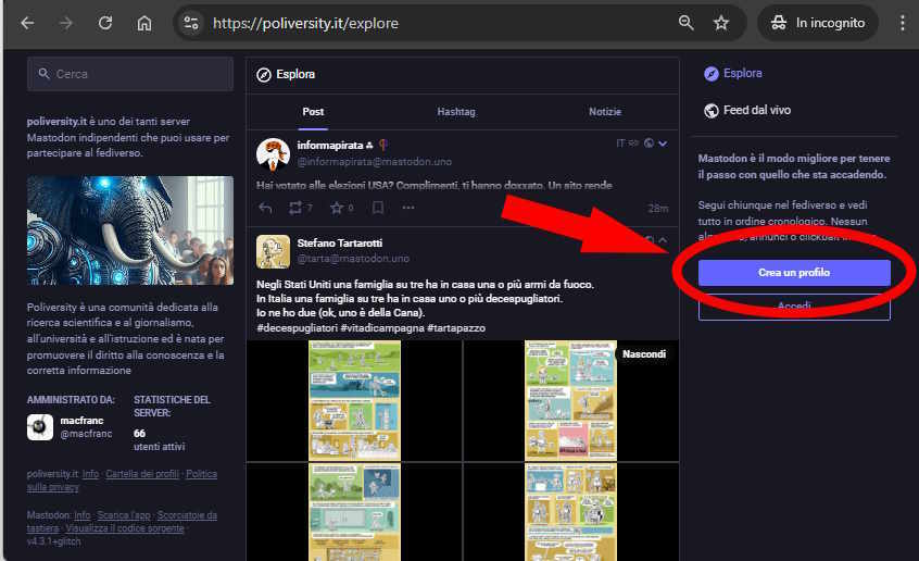 Iscriversi su Mastodon: crea un profilo